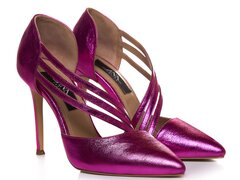 Stiletto fuchsia la comanda piele Margherita L44
